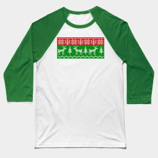 Christmas ugly sweater with deer Baseball T-Shirt